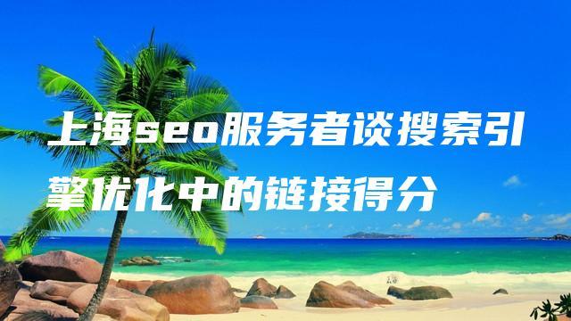 上海seo服务者谈搜索引擎优化中的链接得分