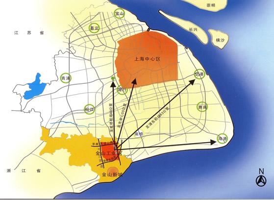 上海市金山工业区区位优势 - 开发区 -上海招商网